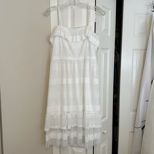 Black Swan White Tiered Dress